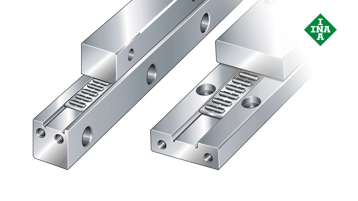 Sistemas de guiado lineal de Schaeffler: Carriles-guía J y S con jaulas planas de agujas