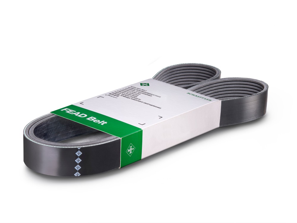 La nueva correa acanalada para el accionamiento auxiliar ha sido especialmente desarrollada para cumplir con las altas exigencias del sector de vehículos industriales. (Imagen: Schaeffler)